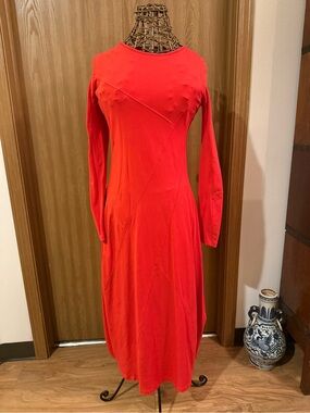 Ivan Grundahl Copenhagen Red Avant Garde Maxi Dress Size M